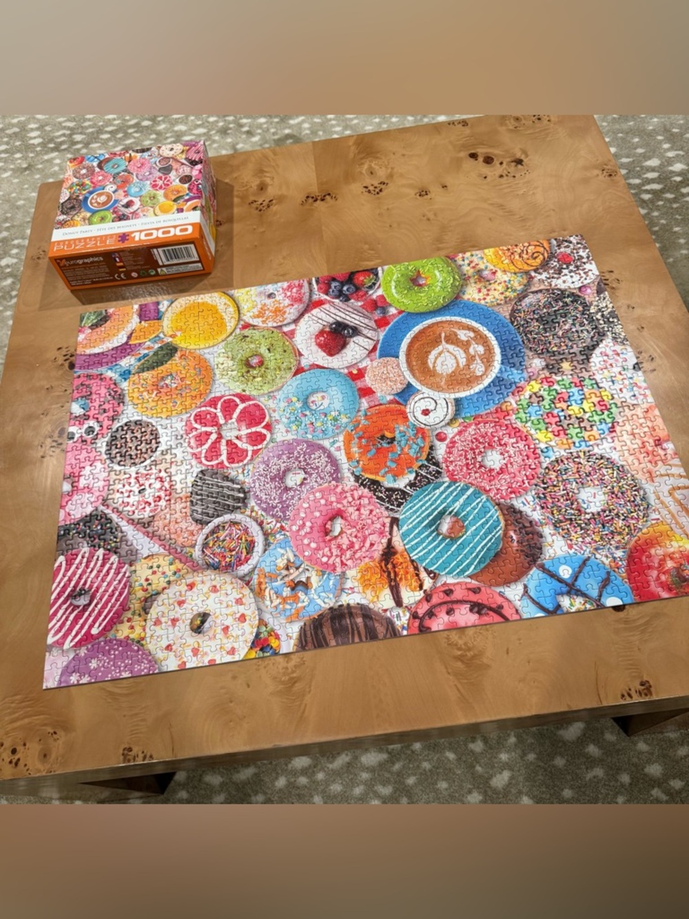 Donut Party 1000-Piece Puzzle - Colorful Donuts - Picture 5 of 8